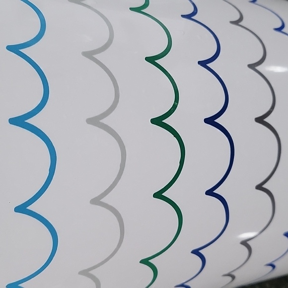 Target White Wastebasket with Multicolor Design - Picture 2 of 6